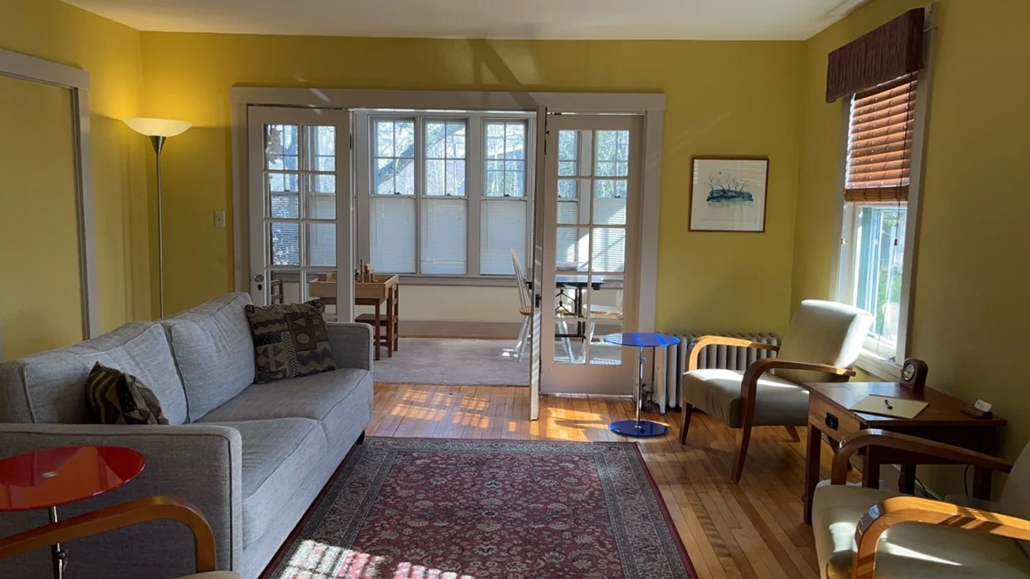 The bright, comfortable main consultation room